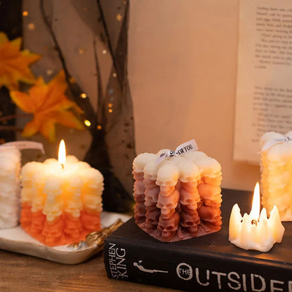 Skull Pumpkin Rubik's Cube Candle Silicone Mold Handmade Halloween Skeleton Decoration Aromatherapy Candle Plaster Resin Mould