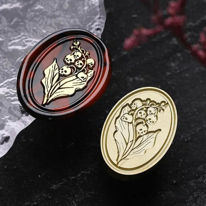 Wax Seal Stamp Dark Series Halloween Fear Skeleton Relief Stamp Head  For Scrapbooking Cards Envelopes Wedding Invitations Gift