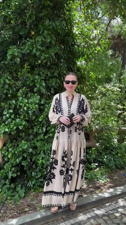 Abaya Muslim Dress Party Women Long Robe Print Jalabiya Eid Ramadan Morocco Dubai Abayas Kaftan Islam Arab Modest Vestidos