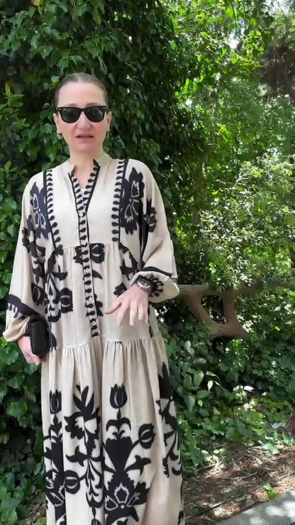 Abaya Muslim Dress Party Women Long Robe Print Jalabiya Eid Ramadan Morocco Dubai Abayas Kaftan Islam Arab Modest Vestidos
