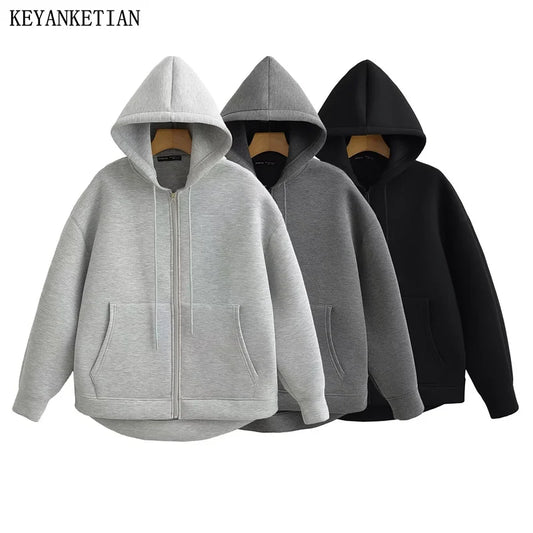 Women's Oversize Zipper Hoodie