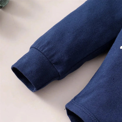 0-24 Months Newborn Baby Boy 2PCS Clothes Set Letter print Long Sleeve Hoodie Romper+Pants Toddler Boy Cute Spring&Autumn Outfit