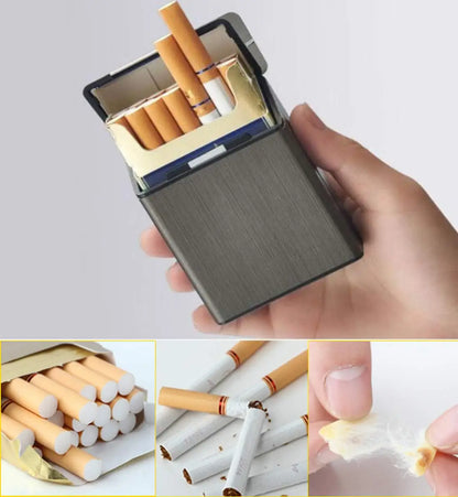 Portable Cigarettes Slim Aluminum Cigarette Case Cigar Tobacco Holder Box Storage Container Smoking Accessories