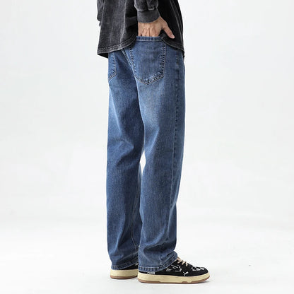 Men's Thin Straight-leg Loose Jeans Summer New Classic Style Advanced Stretch Loose Pants 7 Colors Available Size 35 42