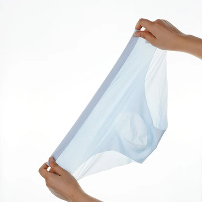 5 Pairs/Lot Men's Ice Silk Briefs Summer Transparent Seamless Sexy Quick-drying Trendy Breathable Underwear Ultra-thin Panties