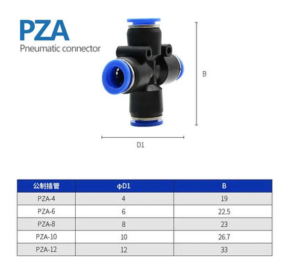 Pneumatic Fitting Fittings Quick Connector Air Water Hose Tube Connectors Plastic PU PY 4mm 6mm 8mm 10mm 12mm Push Into Plug