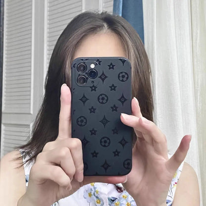 Luxury Retro Classic Phone Case For iPhone 16 15 14 13 12 11Pro Max XR X XS 12Mini 14 15 16 Puls Soft Silicone Black iPhone Case