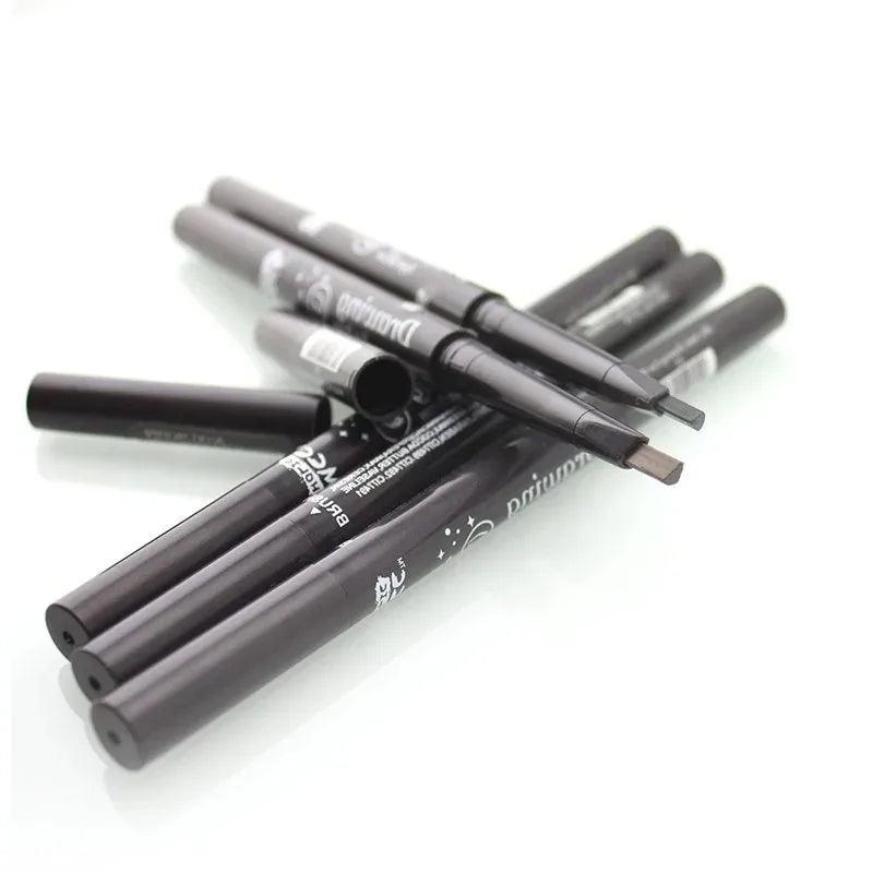 5 Color Double Ended Eyebrow Pencil Waterproof Make Up Long Lasting No Blooming Rotatable Triangle Eye Brow Tattoo Pen Makeup