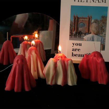Halloween Ghost Candle Silicone Mold DIY Fragrant Candle Making Wax Mold Gypsum Resin Soap Cake Chocolate Mold Home Decoration