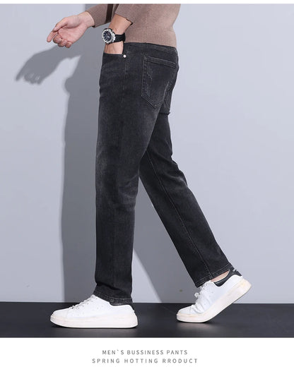 2024 new case fashion trend Youth light business jeans fashion versatile MEN'S loose straight pants MEN'S pants