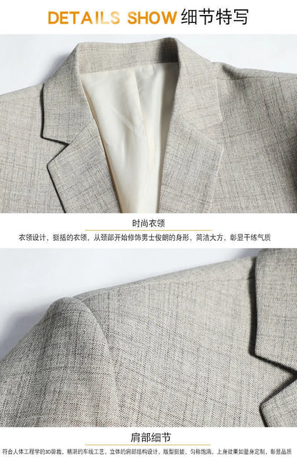2024 New Men Suit Jacket Thin Blazers Spring Autumn Solid Business Casual Suit Jacket Men Clothing Blazer Hombre Coats