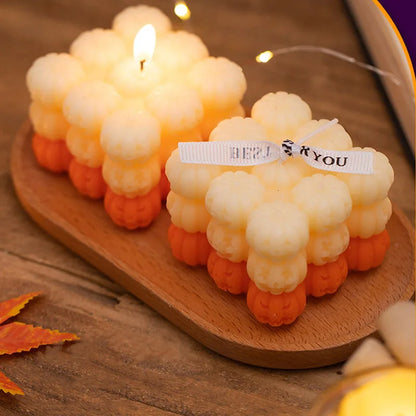 Skull Pumpkin Rubik's Cube Candle Silicone Mold Handmade Halloween Skeleton Decoration Aromatherapy Candle Plaster Resin Mould