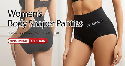 Flarixa Seamless Women Tummy Control Panties High Waist Flat Belly Shaping Panties Slimming Belly Underwear Antibacterial Briefs