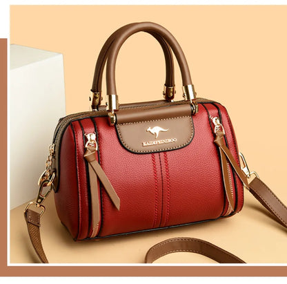 Genuine Luxury Shoulder Croosbody Bags for Women Designer Casual Tote Female Boston Quality Soft Leather Purses and Handbags Sac