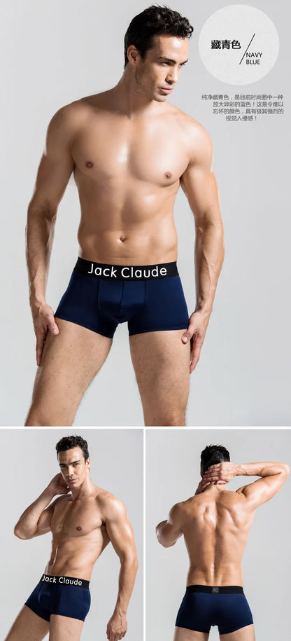 5Pcs/ Men's Underwear Boxer Brand Panties Breathable Modal Milk Silk Sexy Soft Casual Solid Color Underwear Boxer Men's Panties