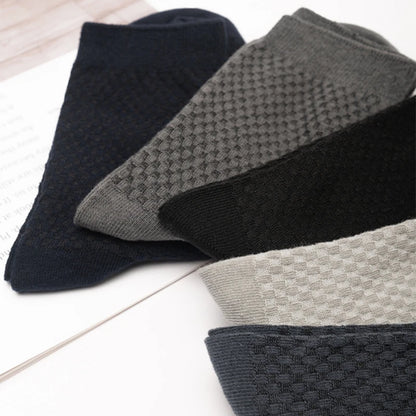Bamboo Fiber Men's Socks 10Pairs Black Business Soft Breathable Long High Quality  Autumn for New Male Sock Plus Size 39-48
