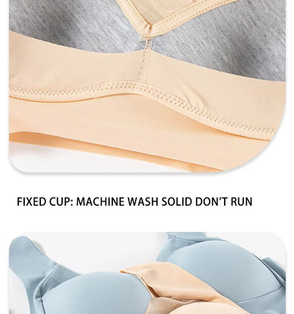 Women Lace Sport Bras Plus Size Seamless Bra Bralette Backless Lady Brassiere Vest Female Gathers Shock-Proof Wireless Top L-3XL