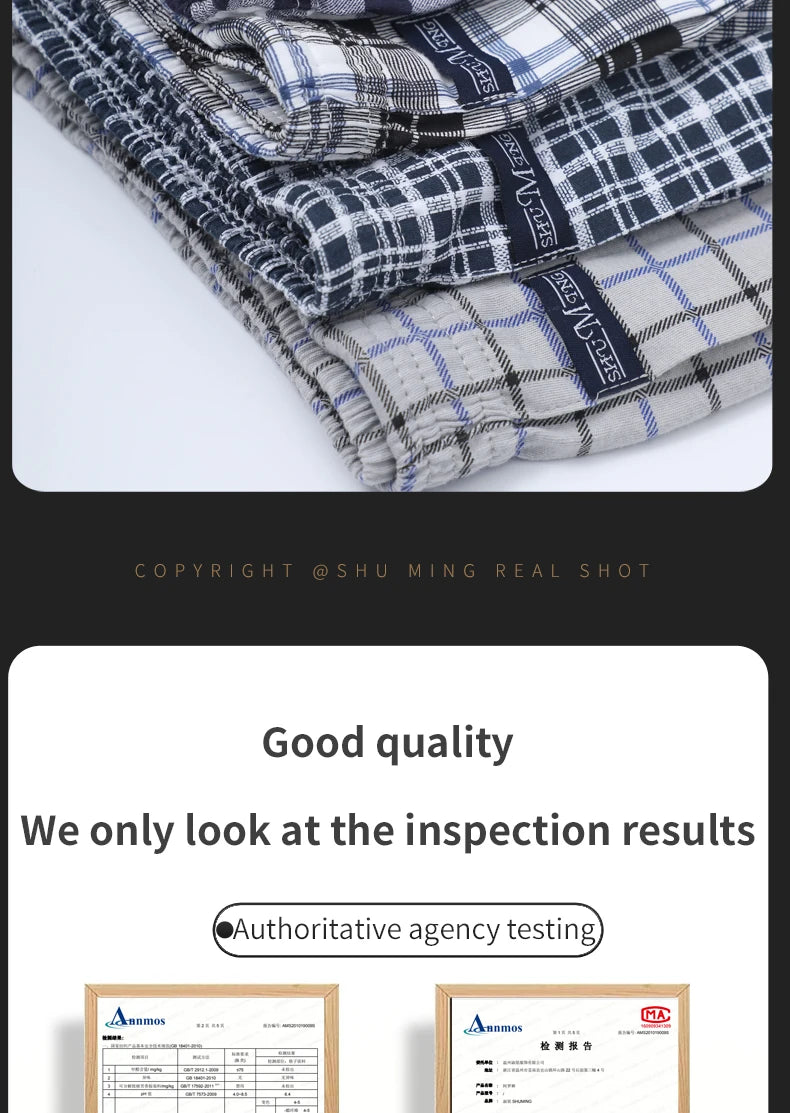 Big Underpants Pajama Bottoms at home High waist Allo pants plus size boxer briefs for men cotton slacks all high-waisted boxers