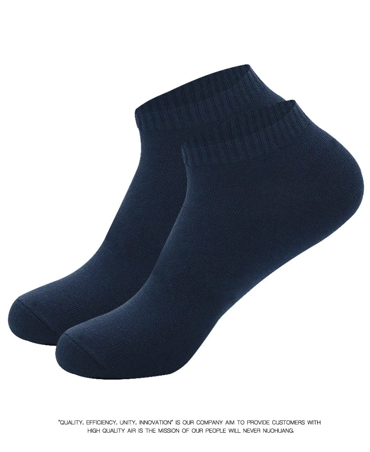 5 Pairs Low Cut Men Socks Solid Color Black White Breathable Cotton Socks Male Sport Short Socks Business Women Men