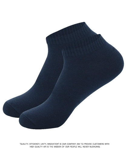 5 Pairs Low Cut Men Socks Solid Color Black White Breathable Cotton Socks Male Sport Short Socks Business Women Men