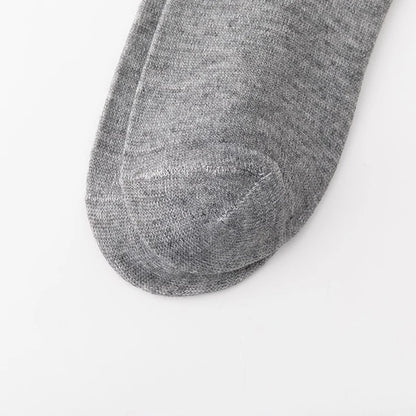 ALLTOOALL 5 Pairs/Lot Men's Solid Color Socks Black White Business Casual Sports Sock Man Cotton Mesh Breathable Short Socks