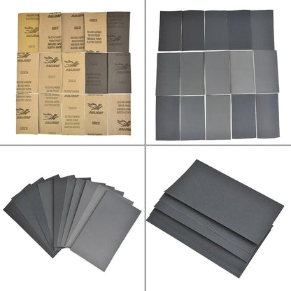 15pcs Car Surface Sand Paper 400-3000 Grit Car Metal Glass Ceramics Wood Polishing Sandpaper Wet/Dry Use