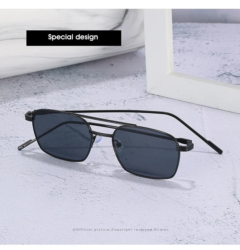 Dropshipping Fashion Square Sunglasses Men Women Metal Sun Glasses Retro Sun Glasses Vintage High Quality Gafas Oculos De Sol