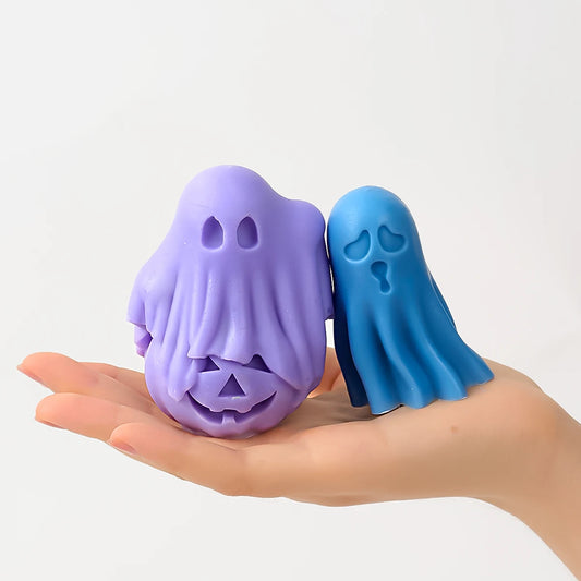 3D Ghost Candle Decoration Silicone Mold DIY Pumpkin Skull Holiday Ccented Casting Mould Plaster Craft Gift Halloween Home Decor