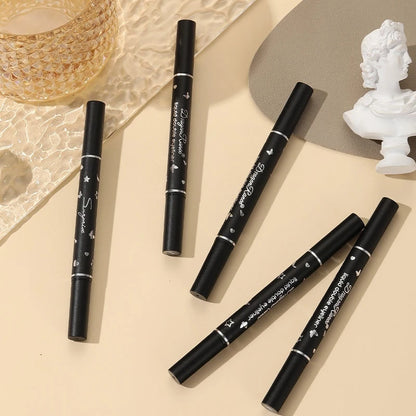 2 IN 1 Butterfly Seal Eyeliner Pen Star Moon Stamp Long-Lasting Waterproof Black Liquid Eye Liner Pencil Eyes Makeup Cosmetic