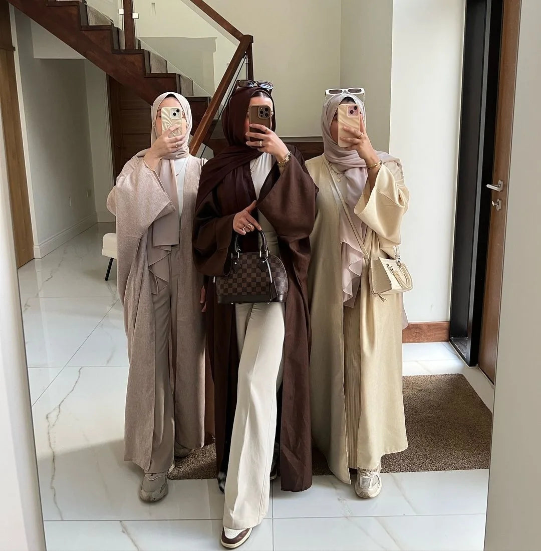 Eid Muslim Abaya for Women Cardigan Robe Jalabiya Arabic Ramadan Dresses Modest Morocco Dubai Abayas Kaftan Islam Vestidos