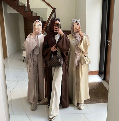 Eid Muslim Abaya for Women Cardigan Robe Jalabiya Arabic Ramadan Dresses Modest Morocco Dubai Abayas Kaftan Islam Vestidos