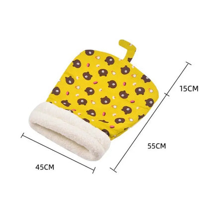 Winter Warm Cat Sleeping Bag Soft Cozy Pet Quilt Bed for Small Dogs Cats Thicken Semi Closed Kitten Puppy Nest Pet Supplies