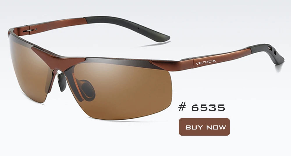 VEITHDIA Aluminum Magnesium Men's Polarized VU400 Sun Glasses Night Vision Mirror Male Eyewear Sunglasses Goggle Oculos  6502