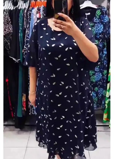 Short sleeve casual Midi Dress for Summer
