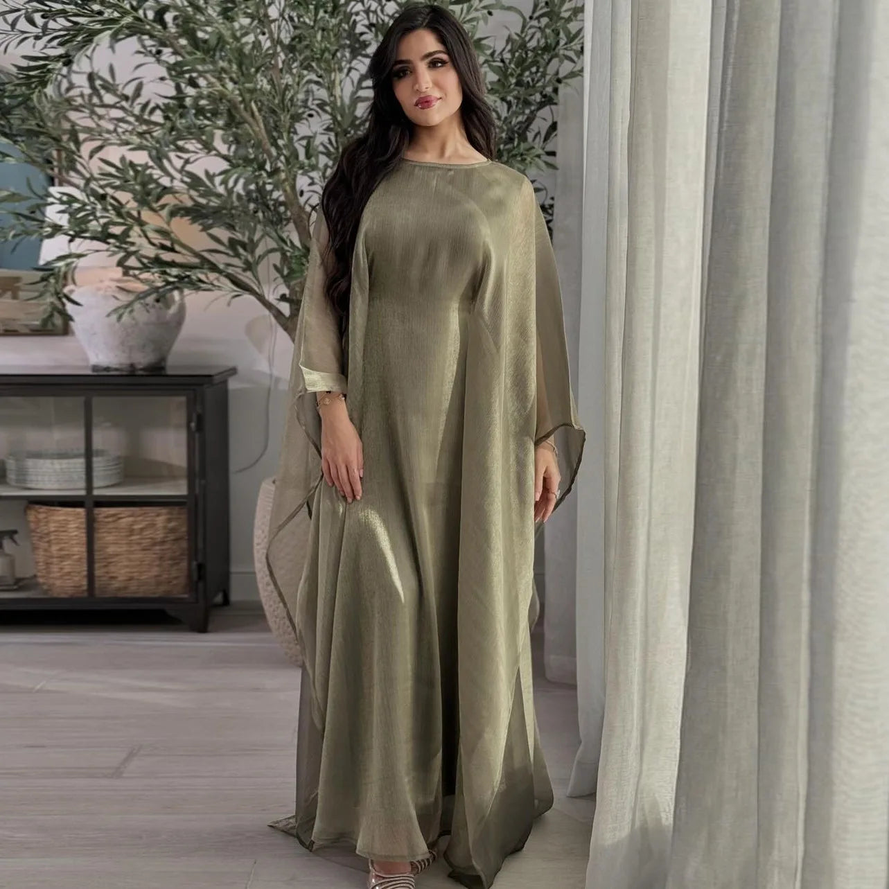Modest Dress for Women Abaya Bat Sleeve Long Robe Ramadan Morocco Dubai Abayas Kaftan Islam Eid Muslim Vestidos Jalabiya Dresses