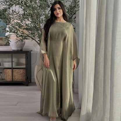 Modest Dress for Women Abaya Bat Sleeve Long Robe Ramadan Morocco Dubai Abayas Kaftan Islam Eid Muslim Vestidos Jalabiya Dresses