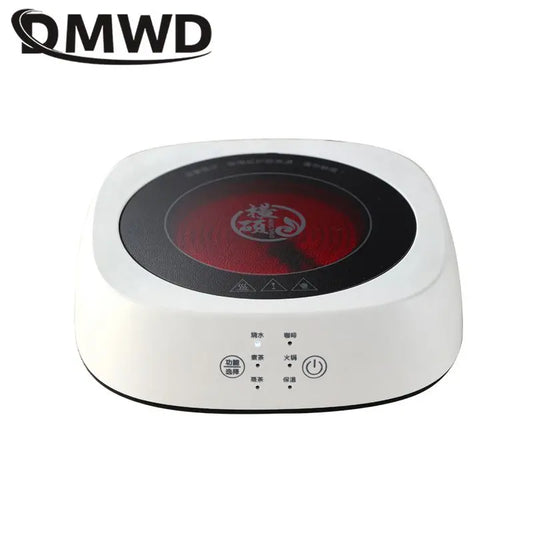 1200W Mini Electric Stove Portable Heating Furnace Cast Iron Hot Plate Coffee Milk Heater Temperature Adjustable Tea Warmer 15cm