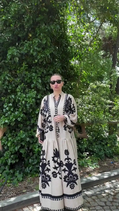 Abaya Muslim Dress Party Women Long Robe Print Jalabiya Eid Ramadan Morocco Dubai Abayas Kaftan Islam Arab Modest Vestidos