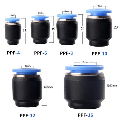 Pneumatic Fitting Fittings Quick Connector Air Water Hose Tube Connectors Plastic PU PY 4mm 6mm 8mm 10mm 12mm Push Into Plug