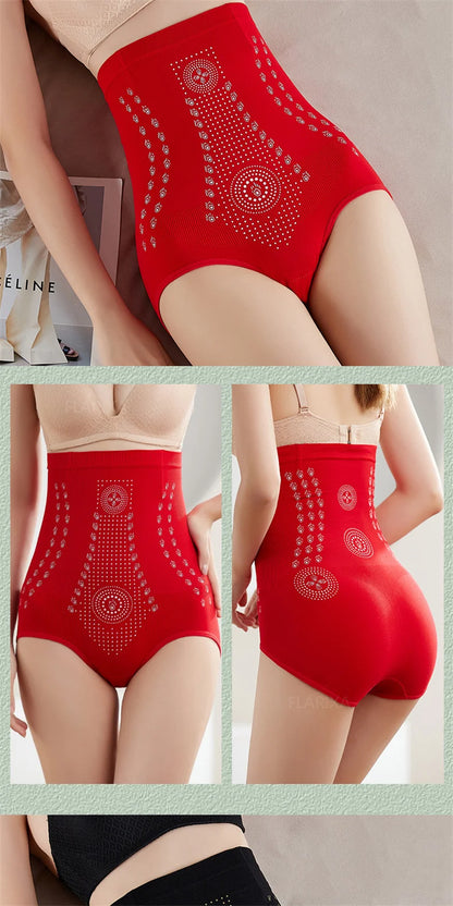 Flarixa Seamless Women Tummy Control Panties High Waist Flat Belly Shaping Panties Slimming Belly Underwear Antibacterial Briefs