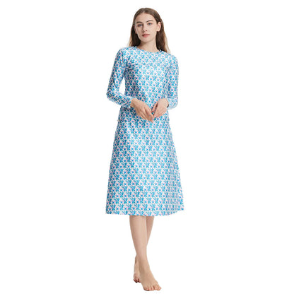 Summer Women Swimwear Islamic Beach Suits Muslim Lady Three-Piece Modest Long Sleeves Tops Skirts Burkinis Swimsuit for Female