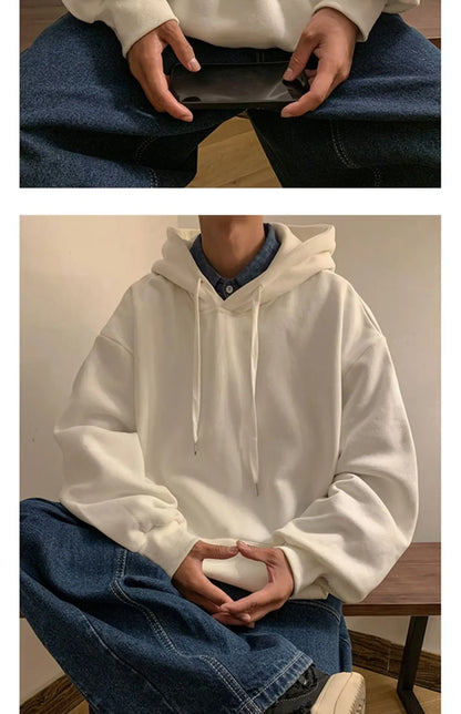 6 Colors Spring Autumn Solid Hoodie Men Harajuku Fashion Casual Oversized Hoodies Women Loose Hooded Sweatshirt Streetwear Y2k