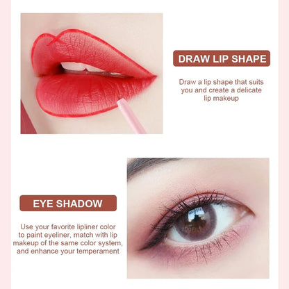 12 Colour Matte Lip Liner Pencil Carving Labial Makeup Lasting Brown Lip Liners Waterproof Lipstick Pen Lip Contouring Cosmetics