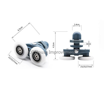 Twin Shower Door Rollers/Runners Wheels Shower Room Pulley