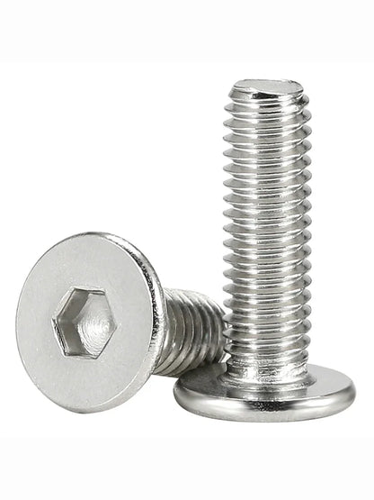 M6 M8 M10 M12 CM Hex Hexagon Socket Ultra Thin Super Low Flat Wafer Head Allen Cap Screw Bolt 304 stainless steel Length 6~120mm