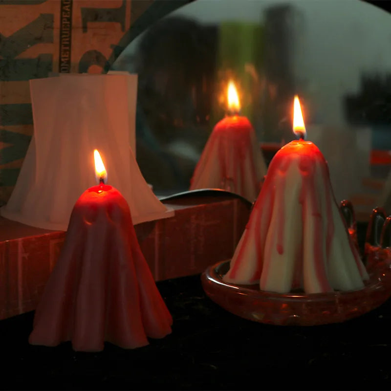 Halloween Ghost Candle Silicone Mold DIY Fragrant Candle Making Wax Mold Gypsum Resin Soap Cake Chocolate Mold Home Decoration