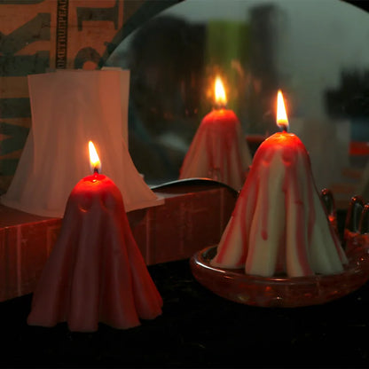 Halloween Ghost Candle Silicone Mold DIY Fragrant Candle Making Wax Mold Gypsum Resin Soap Cake Chocolate Mold Home Decoration