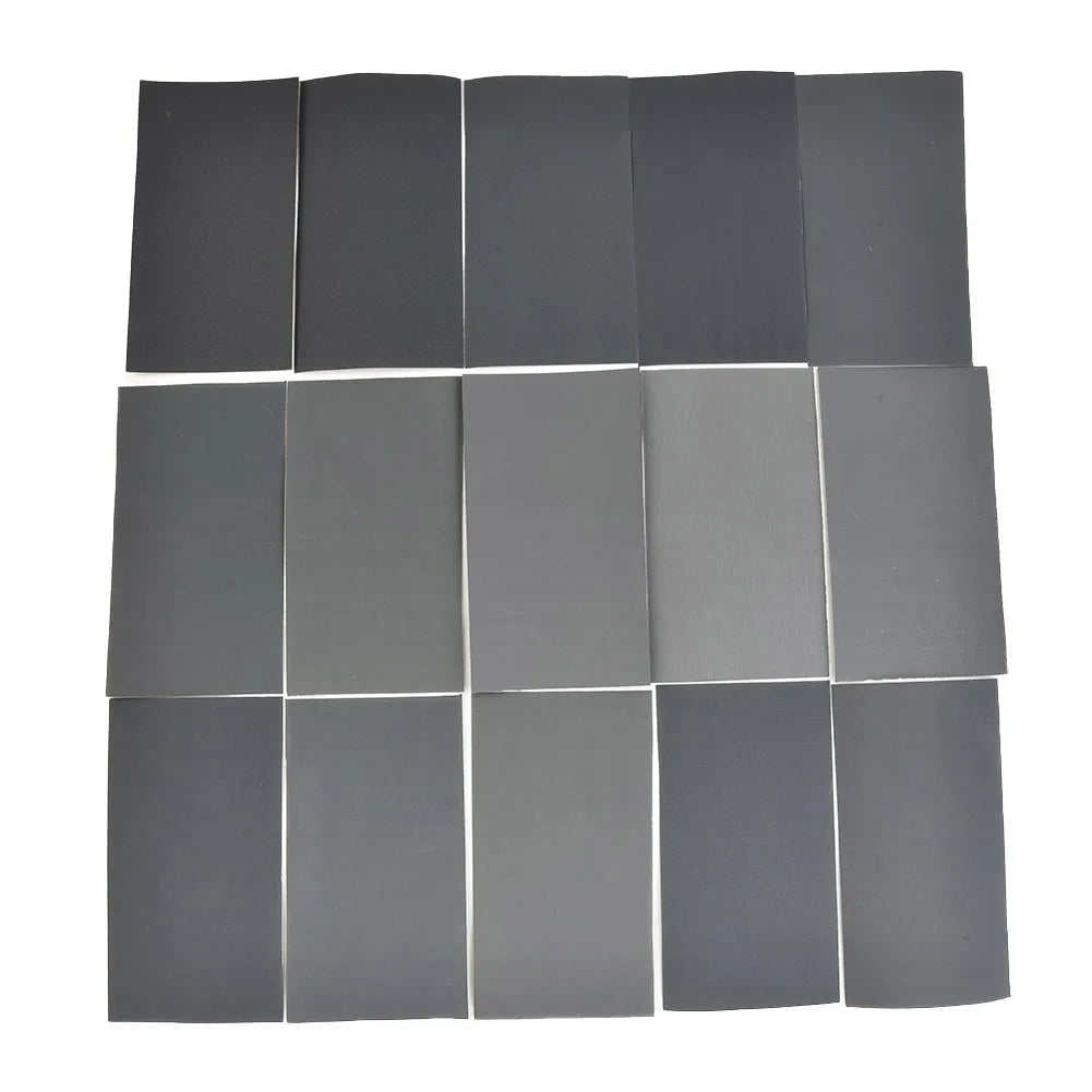 15pcs Car Surface Sand Paper 400-3000 Grit Car Metal Glass Ceramics Wood Polishing Sandpaper Wet/Dry Use