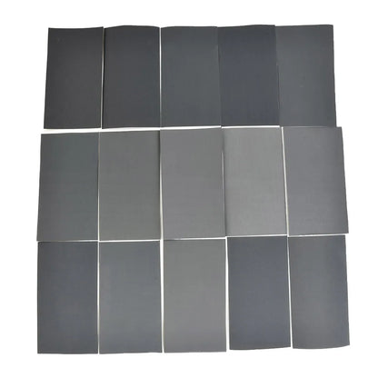 15pcs Car Surface Sand Paper 400-3000 Grit Car Metal Glass Ceramics Wood Polishing Sandpaper Wet/Dry Use