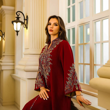 Ramadan Eid Moroccan Kaftan Abaya for Women Dress Jalabiya Party Long Robe Dubai Vestidos Saudi Muslim Modest Dresses Abayas